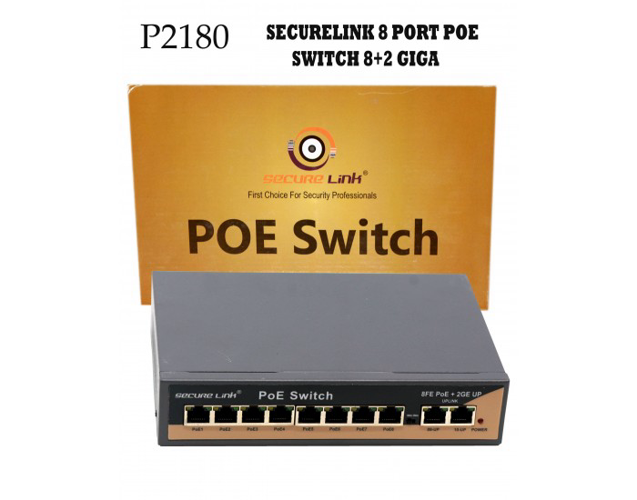 SECURELINK POE SWITCH 8 PORT (8FE+2GE)